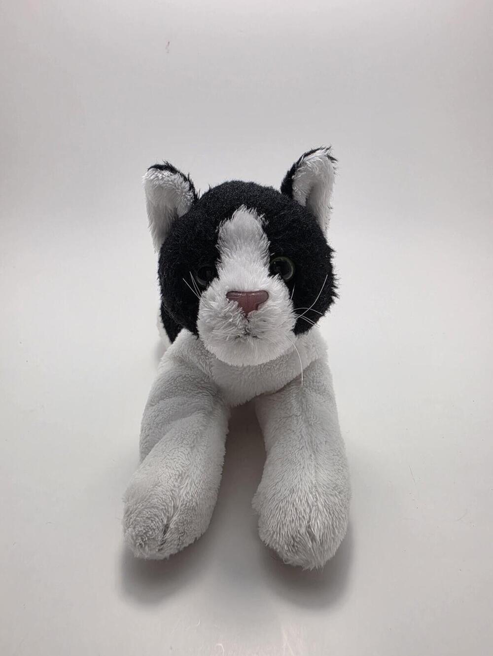 Russ Yomiko Classics "Cordero" Black White Tuxedo Cat, Vintage Plush (7 inch)